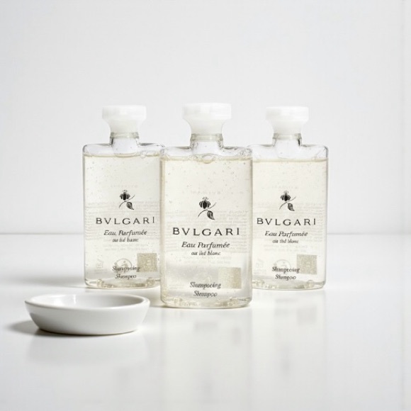 BVLGARI Eau Parfumée au Thé Blanc Shampoo Set of 3 White Tea 75ml NEW - Picture 9 of 11